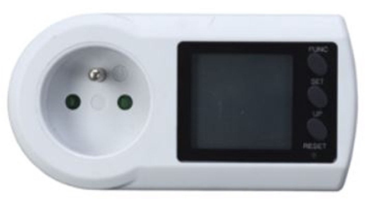 Profile – Energieverbruiksmeter – p1 Meter – voor Stopcontact – 16A / 3680W - Inzicht in je stroomverbruik – Met backupgeheugen en Dag/Nacht weergave