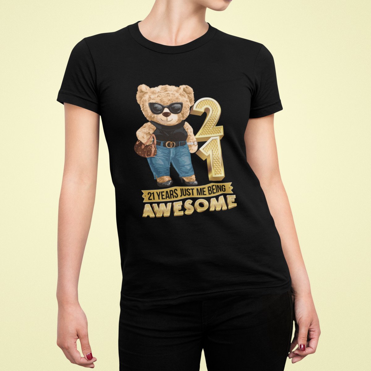 21 Jaar Verjaardag cadeau T-shirt - Zwart T-shirt Vrouwen - Maat M - Verjaardag Cadeau Vrouwen - Limited Edition