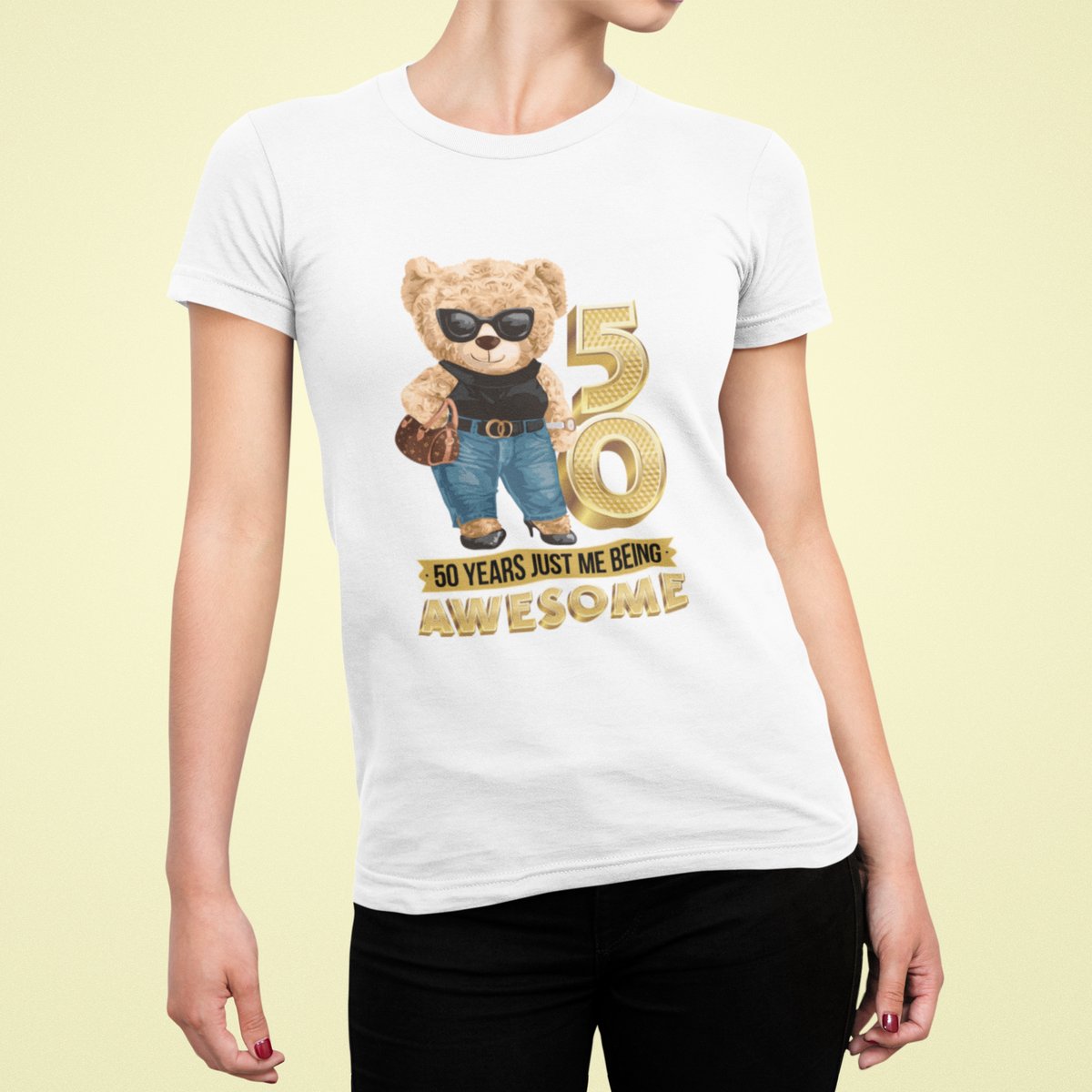50 Jaar Verjaardag cadeau T-shirt - Wit T-shirt Vrouwen - Maat L - Verjaardag Cadeau Vrouwen - Limited Edition