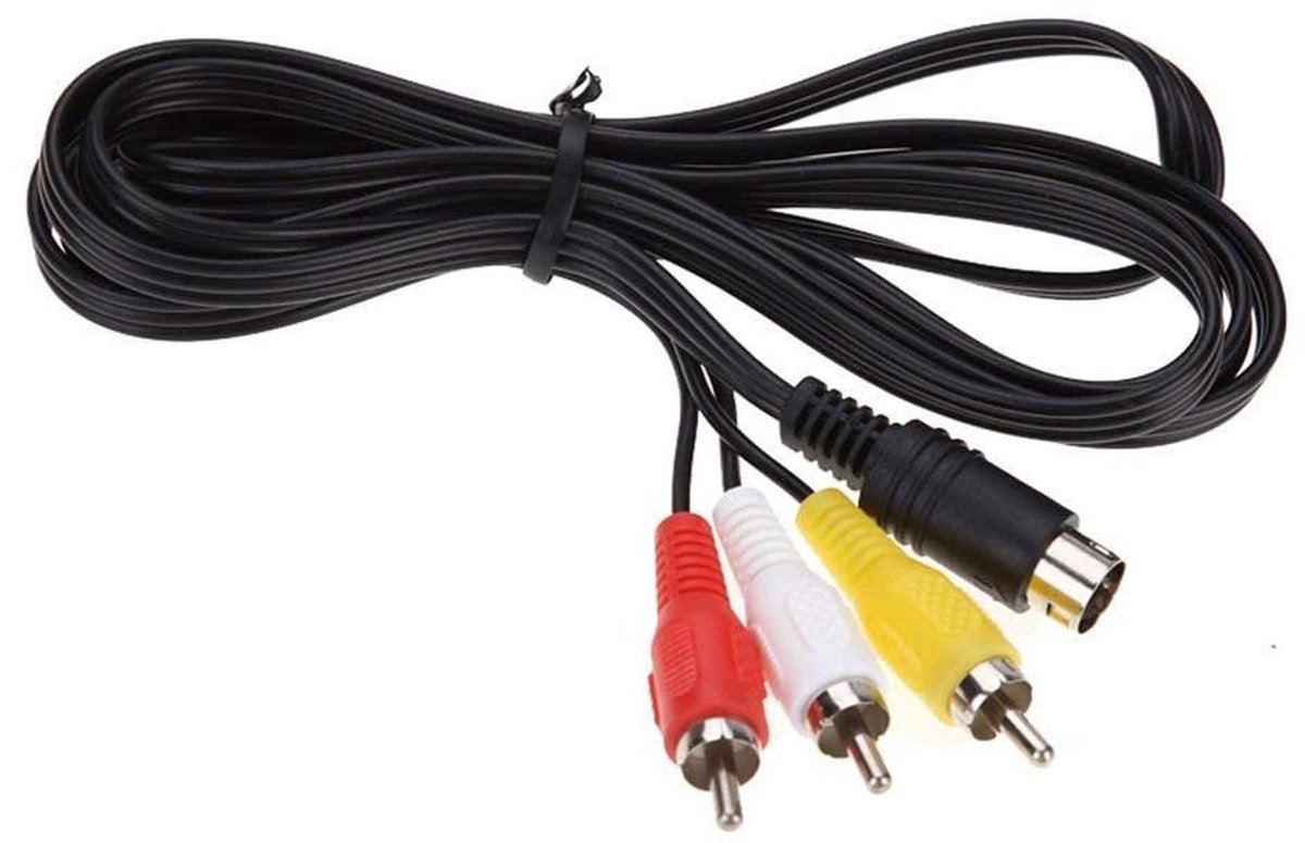 1.8m AV kabel met 9Pin naar RCA aansluiting voor Genesis 2 en 3 consoles