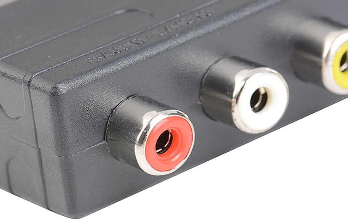 SCART naar RCA AV Adapter Converter voor PS4 TV DVD VCR - Mannelijk naar Vrouwelijk