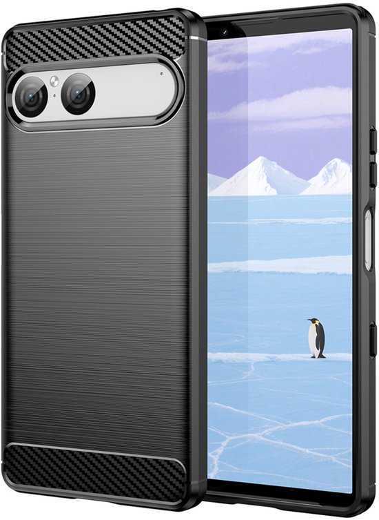 Telestore - Coque en gel TPU silicone noir - Compatible avec le Sony Xperia 10 VII
