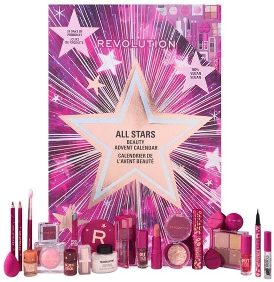 Makeup Revolution Adventskalender 2025 – Sparkle Beauty Kalender met 24 Make-up & Tools – 10 Full-Size Favorieten, Exclusieve Nieuwe Producten – Cadeau voor Vrouwen - Aftelkalender - Voor Haar - Limited Edition Kerstcadeau