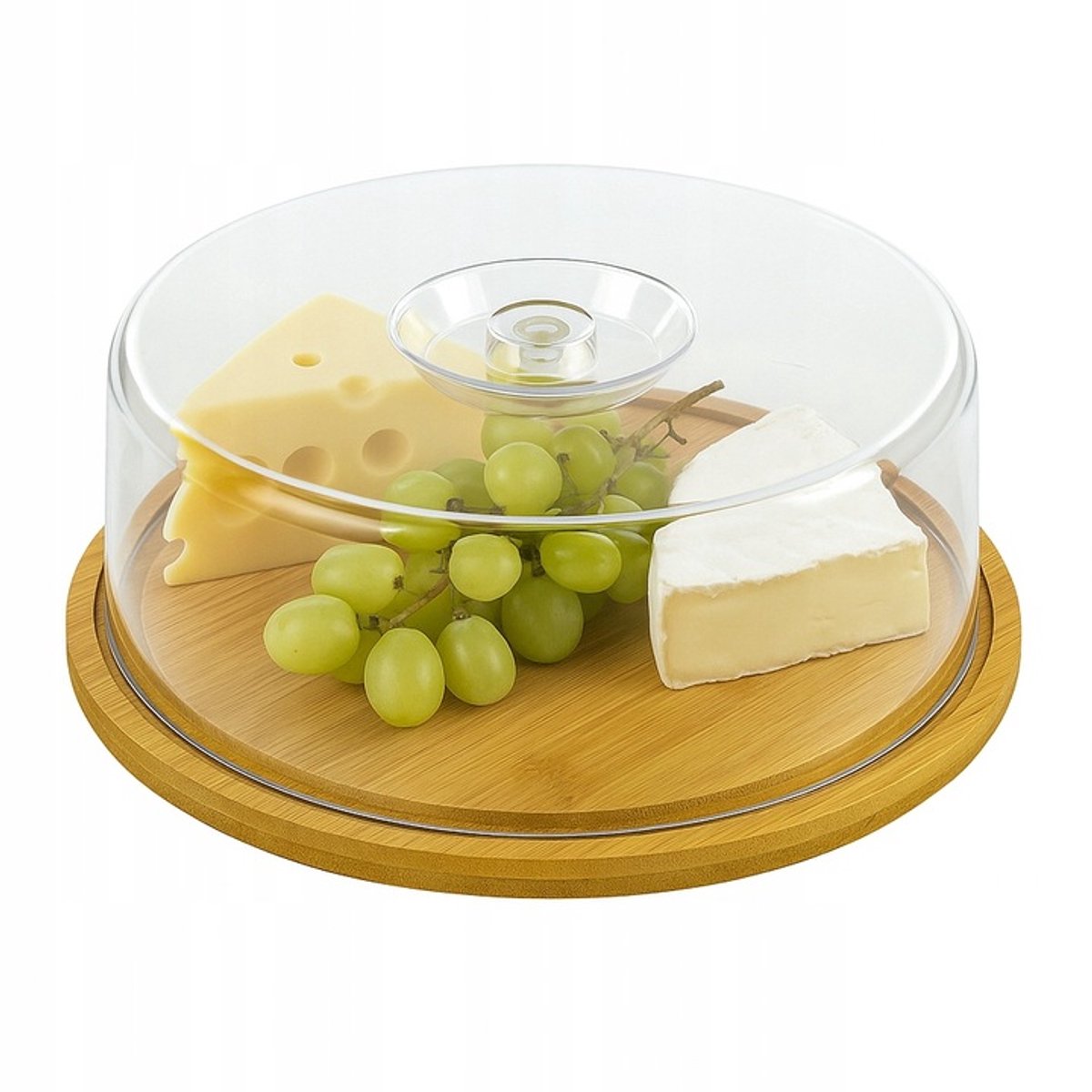 Bamboe Serveerplank met Deksel - Rond 28 cm