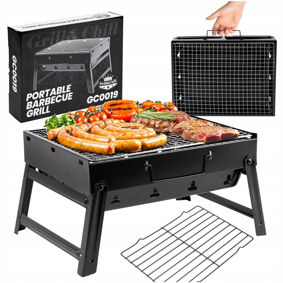 Draagbare Opvouwbare Grill Koffer - Ideaal voor Camping & Tuin