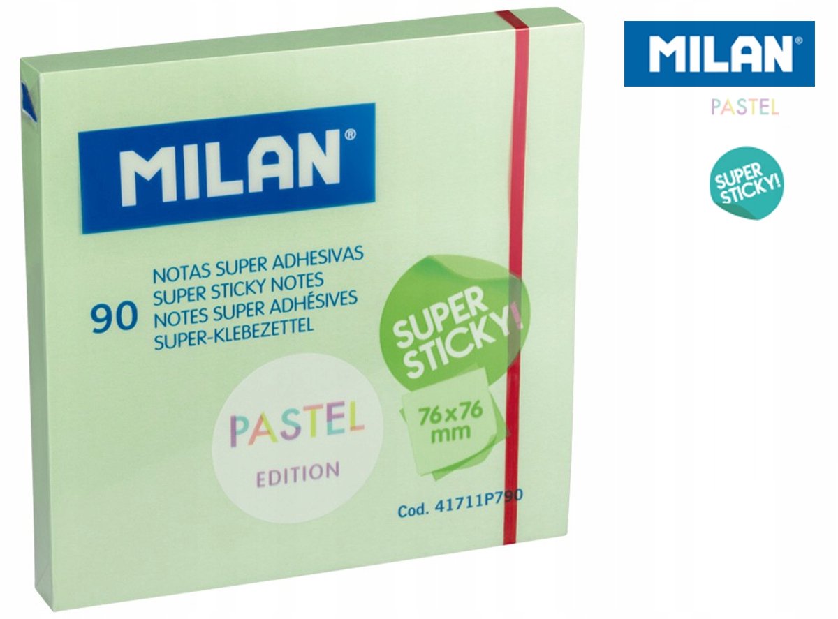 Milan Pastel Groene Zelfklevende Notitieblokjes 76x76mm - 90 Vel