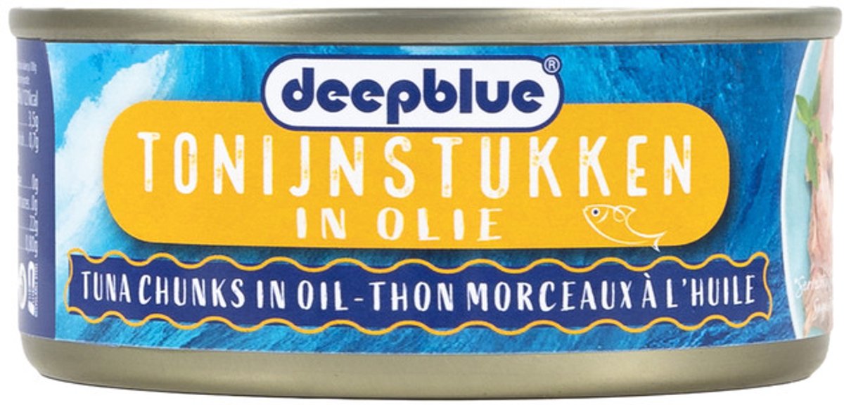Tonijn in olie 185 gram (Deepblue)