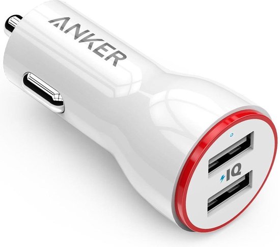 Chargeur voiture Anker PowerDrive 2 ports 24W blanc | bol.com
