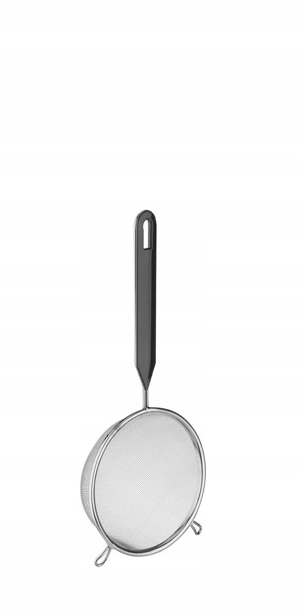 RVS Zeef met Antraciet Handvat 7 cm - Praktische Keukengerei