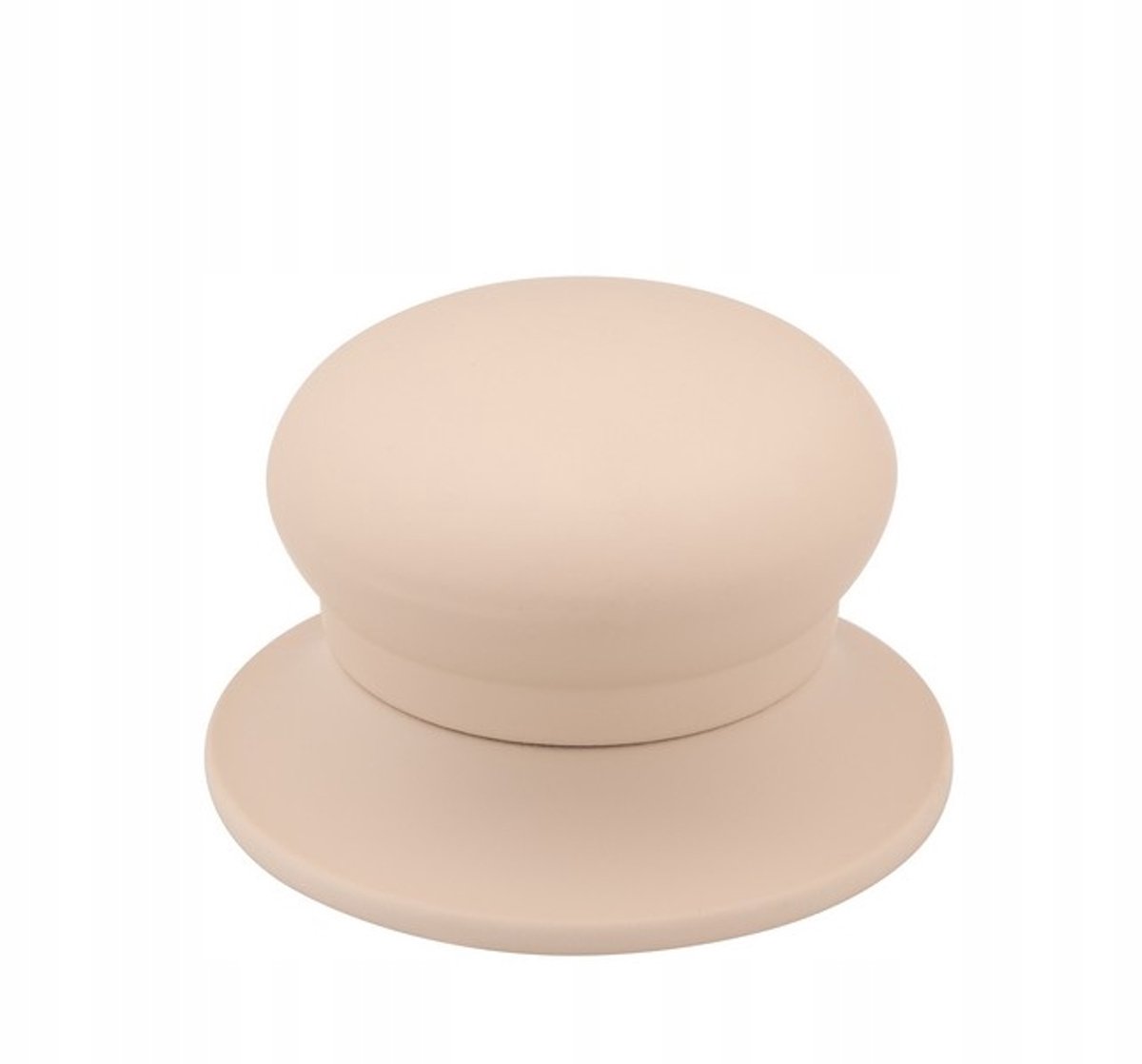 Beige siliconen handvat voor glazen deksels - Hittebestendig & Veilig