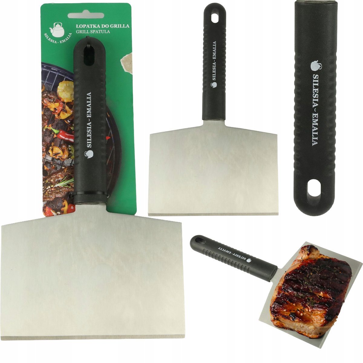 Roestvrijstalen Grillspatel - 27cm - Voor Vlees, Vis & Groenten
