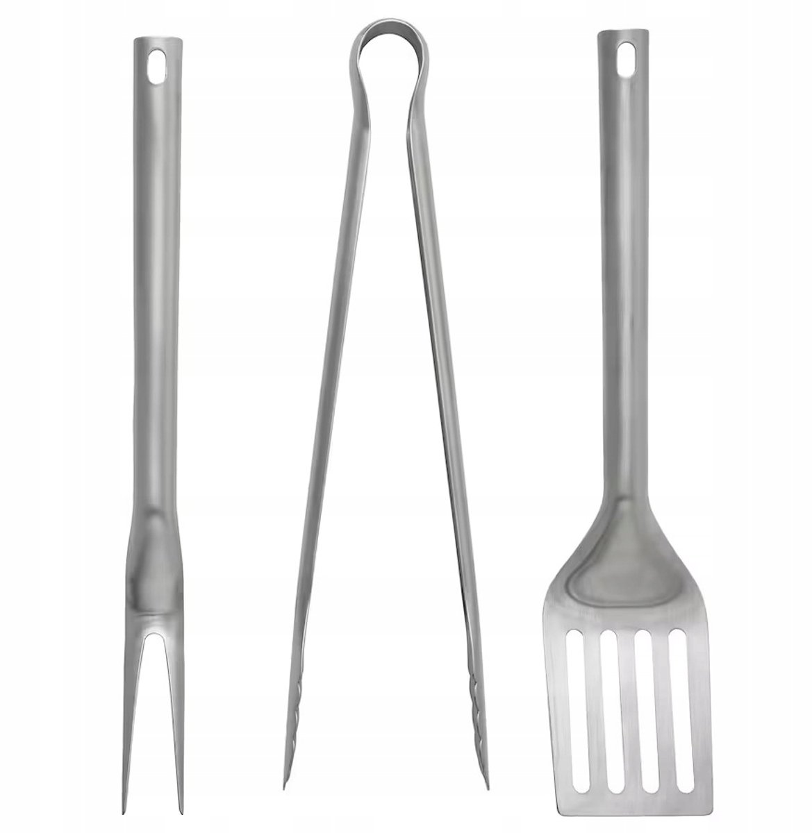 GRILLTIDER 3-delige Grillset RVS - Tang, Spatel & Vork