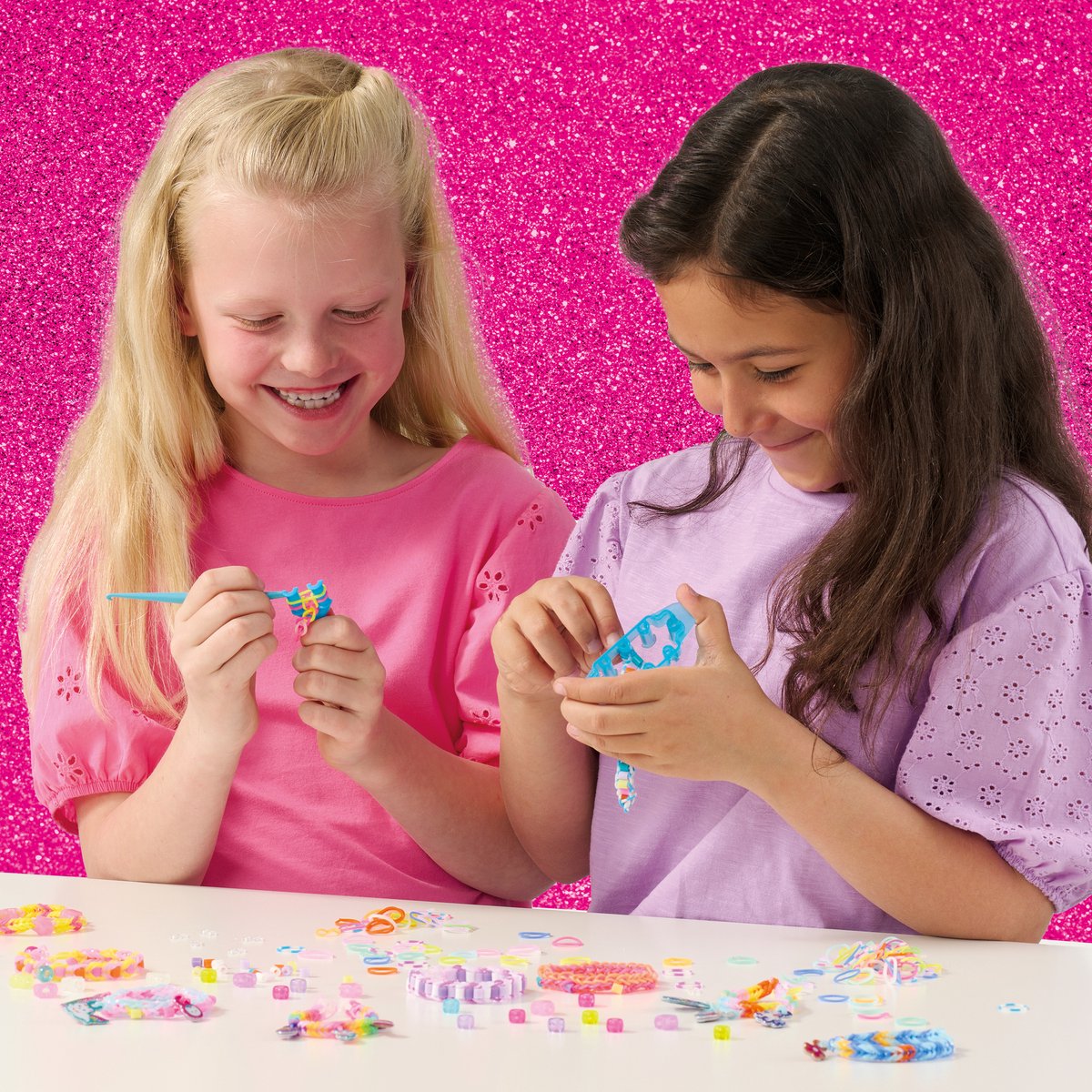 SES Creative Unicorn Loom Bedelarmbandjes - 600 Elastiekjes - Voor Meisjes vanaf 6 Jaar - Armbandjes Maken - Schoencadeautjes Sinterklaas — cadeau in Hobby - foto 3