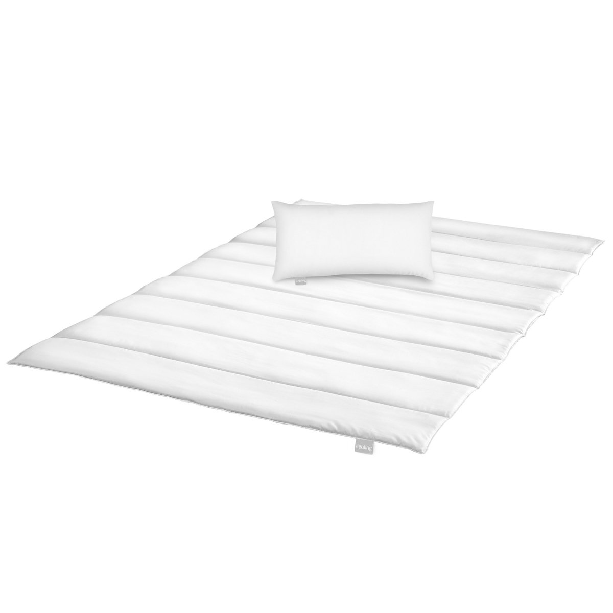 liebling 135 x 200 cm dekbedset met kussen | licht zomer dekbed | incl. 1x dekbed en 1x kussen (40 x 80 cm) | doorgestikt dekbed van 100% microvezel | Made in EU | wasbaar op 40 graden | wit
