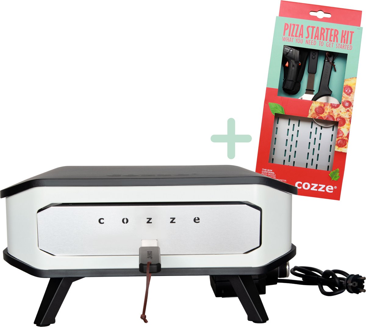 Cozze® 17" Elektrische Pizzaoven met voordeur met gratis pizzaset