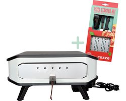 Cozze® Elektrische Pizza oven 17” - Met Pizzasteen, Deur & Gratis Pizzaset - Tot 450°C - Voor Pizza’s tot 42 cm - Elektrische Pizza Oven voor Binnen & Buiten