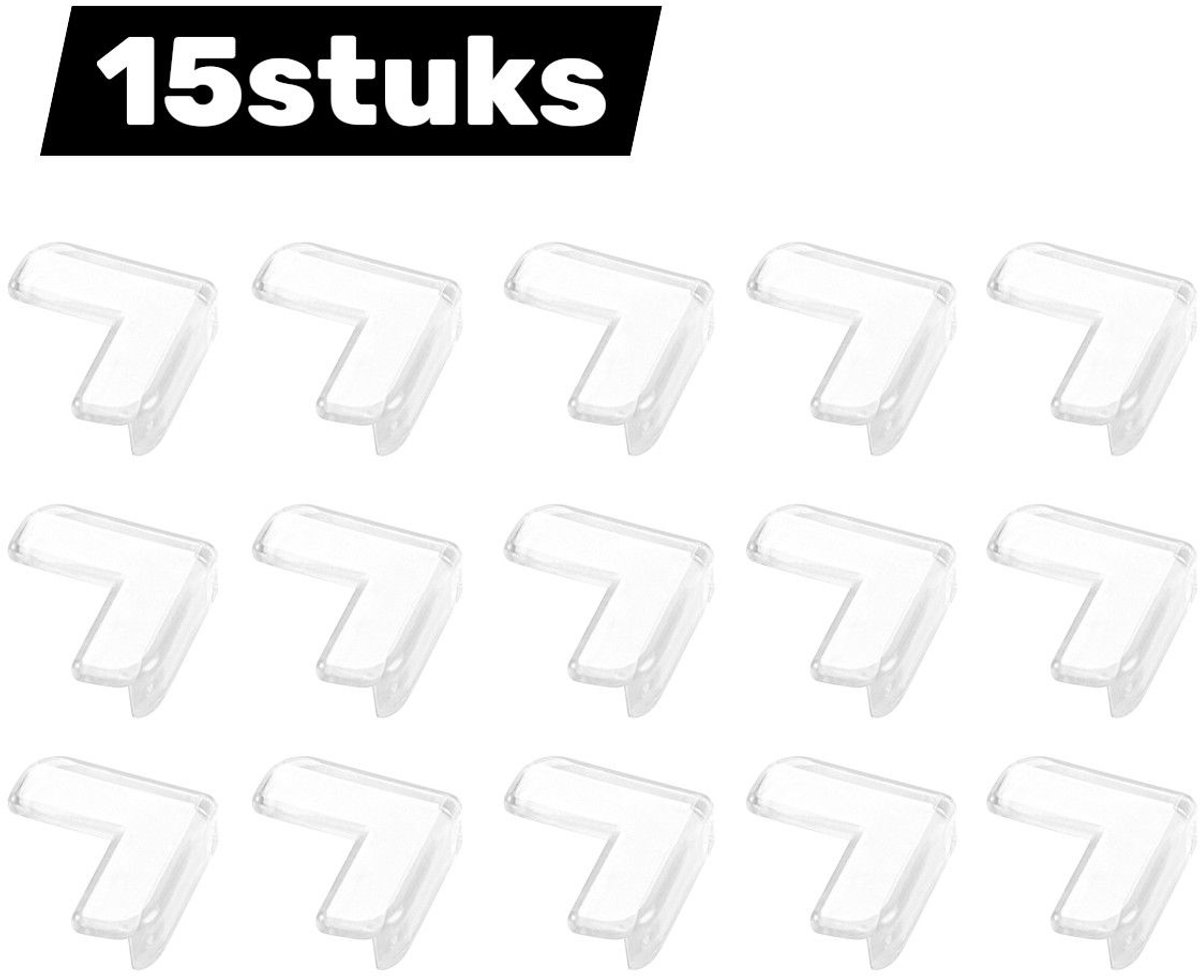 Image of 15 stuks - Transparante antibotshoek tafelhoek - Antibotshoekbeschermer - Zachte hoekbeschermer voor meubelhoeken - PVC tafelhoekbeschermer