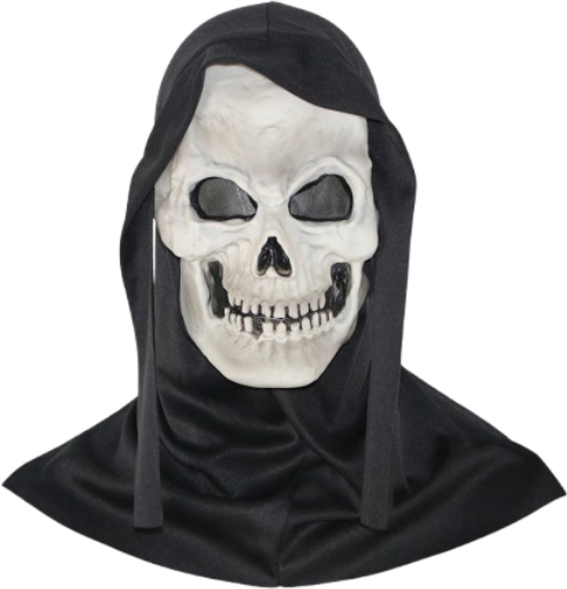 Halloween masker - Eng spookgezichtsmasker - Schedelmasker - Carnavalskostuum - Maskerademasker - Maskeradekostuum - Eng en realistisch - Horror siliconen masker - Feestkleding hoofdbedekking - Volwassen masker voor Halloween - Zwart