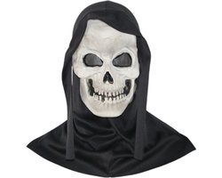 Halloween masker - Eng spookgezichtsmasker - Schedelmasker - Carnavalskostuum - Maskerademasker - Maskeradekostuum - Eng en realistisch - Horror siliconen masker - Feestkleding hoofdbedekking - Volwassen masker voor Halloween - Zwart