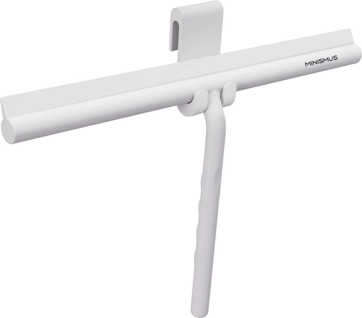 Minismus Extra Brede Douchewisser met ophanghaak Wit - Raamwisser - Silicone Douchetrekker Badkamer - 33 cm Breed - Wit - Aftrekker