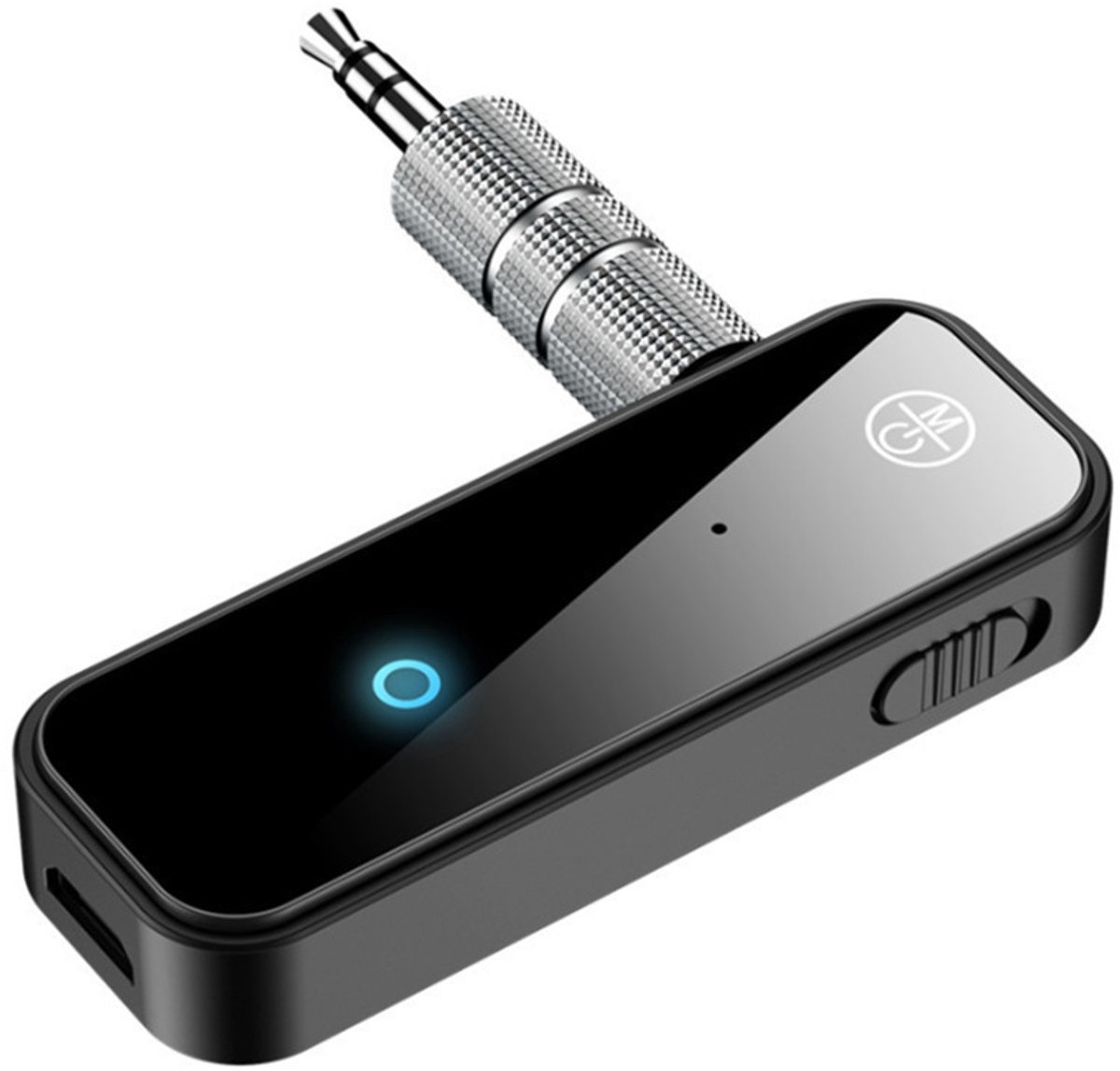 Bluetooth 5.0-adapter 3,5 mm-ontvanger, 2-in-1 draadloze zender en ontvanger voor het streamen van audio naar tv, computer, luidsprekers, hoofdtelefoon, auto, thuisstereo