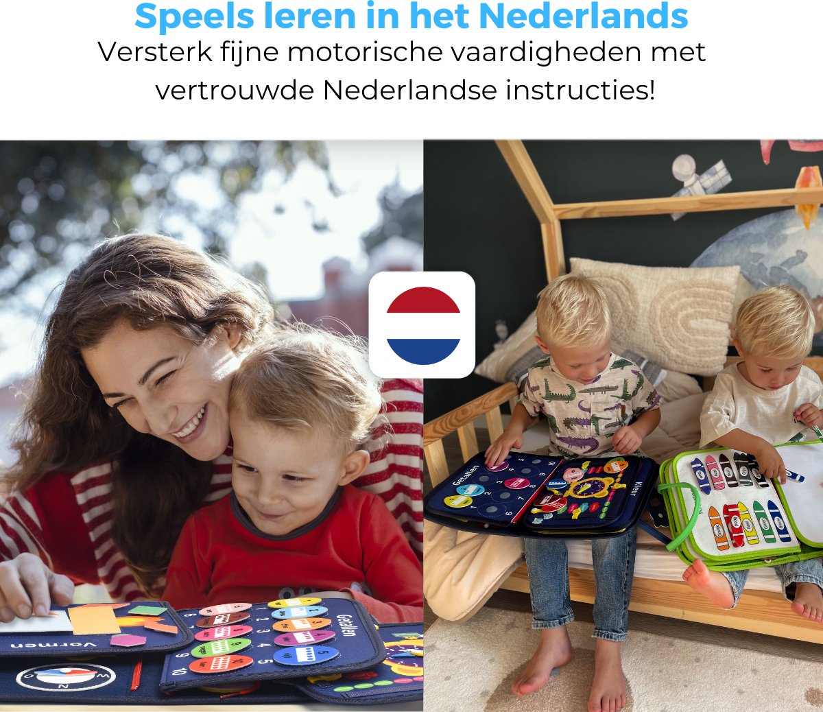 Mauzek® Busy Board Ruimte - Nederlands - Montessori Speelgoed - Activiteitenboek - Doeboek - Reisspeelgoed - Peuter Speelgoed - Jongens - Meisjes - Busy Book - Speelgoed voor onderweg - Speelgoed voor in de auto - 3 Jaar - 4 jaar - 5 jaar - 6 jaar — afbeelding 5