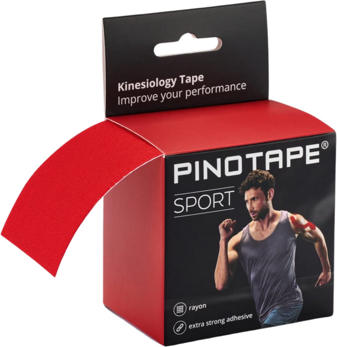 PINO - Kinesiotape - Sporttape - Fysio tape - Rood - extra kleefkracht