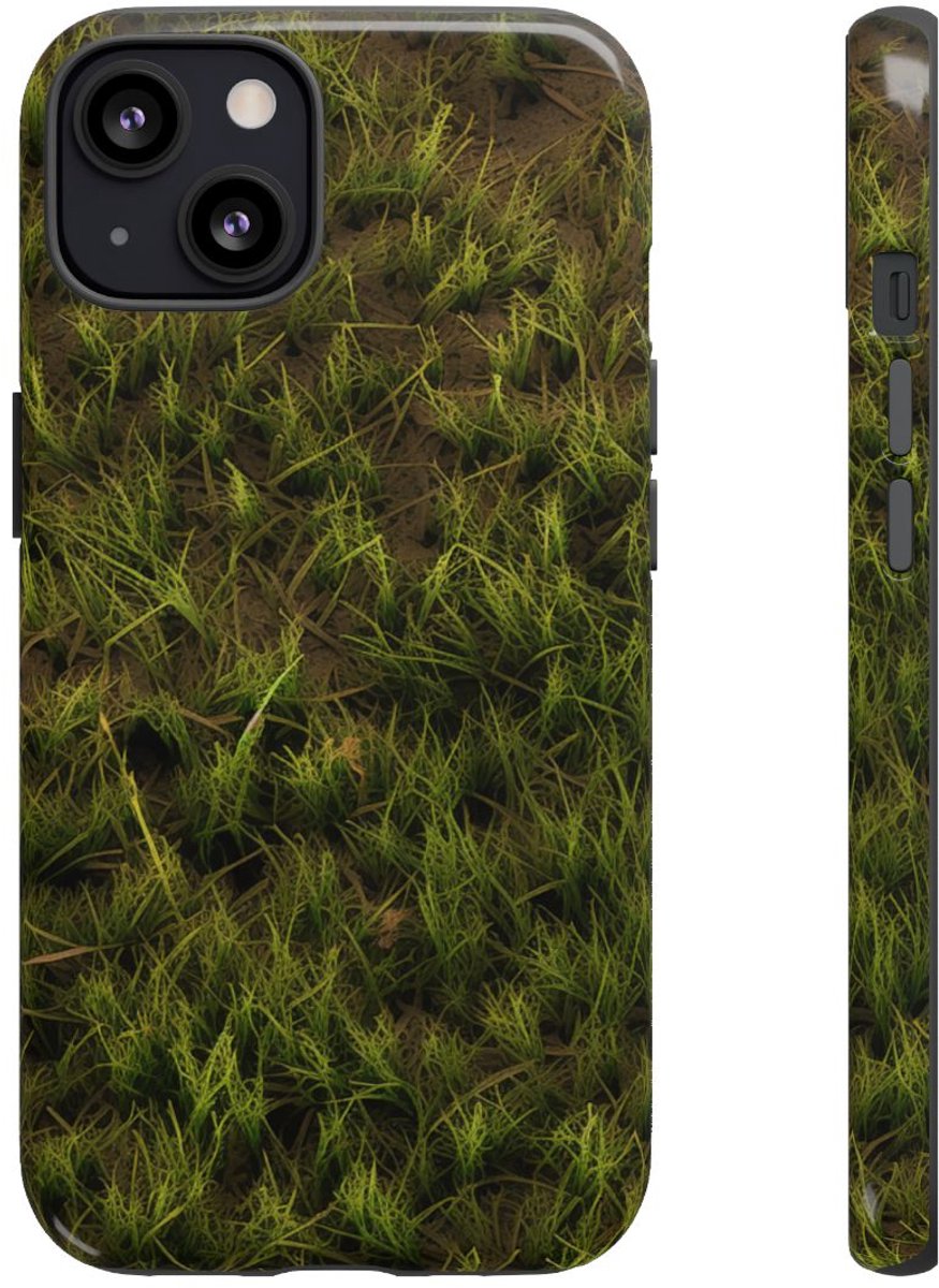 Groene Gras op Aarde Textuur – Telefoonhoesje Geschikt voor iPhone 13