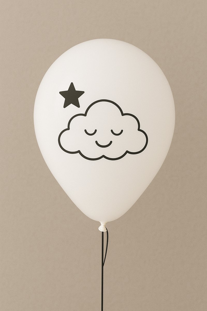 Ballon - Wolkje met Ster - Baby - Kind - Uitvaart - Het herdenken van een sterfdag - Afscheid & Troost- AF-SVB710