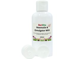 Neemolie met Emulgator Mix 100ml - Wateroplosbaar - Pure Neem Olie met Emulgator om Neem Spray te maken voor mens, dier en plant - Direct te Gebruiken