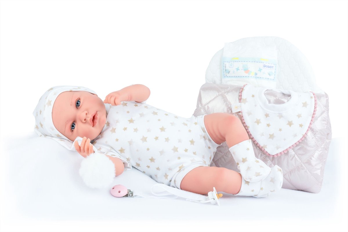 Marina - Pau pop newborn Ane trousseau 45cm - speelgoedpop multicolor.