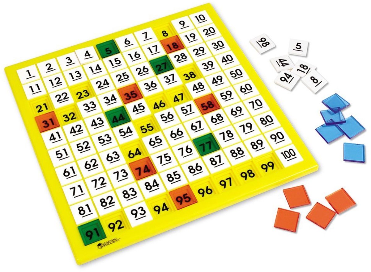 Learning Resources 100 nummer bord Honderdveld onderwijs inzicht honderdveld thuisonderwijs - 5+