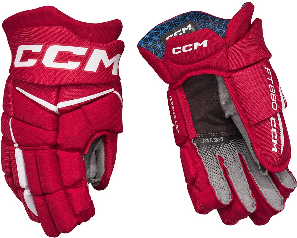 CCM - Jetspeed Ft880 Ijshockeyhandschoenen - Junior - Rood/wit - 11