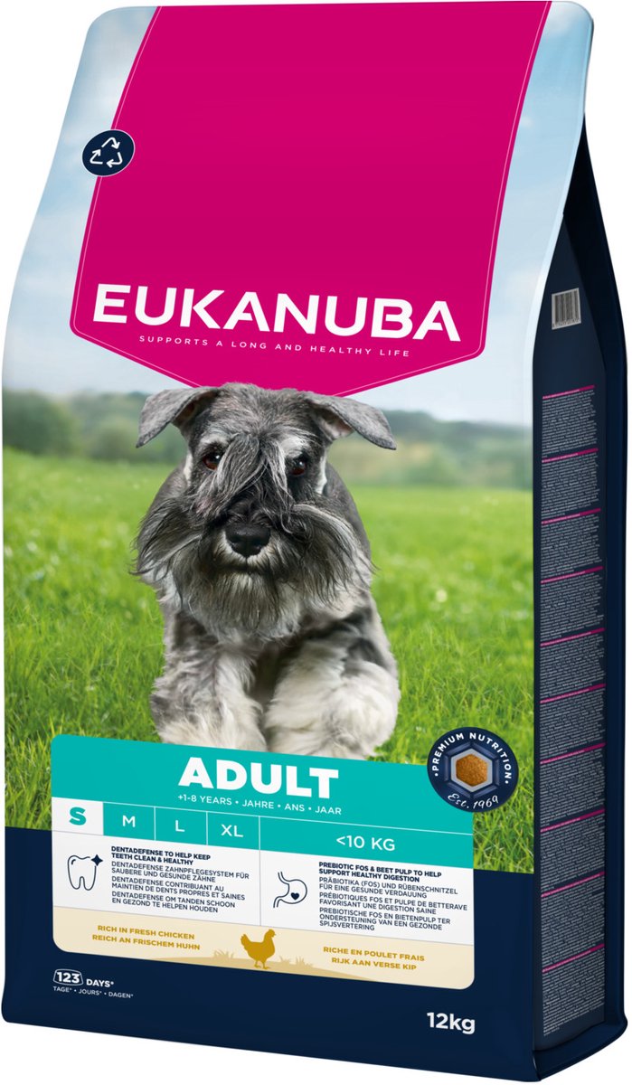 EUKANUBA Dog Adult - Small breed Hondenvoer Smaak: Kip - 12 Kg