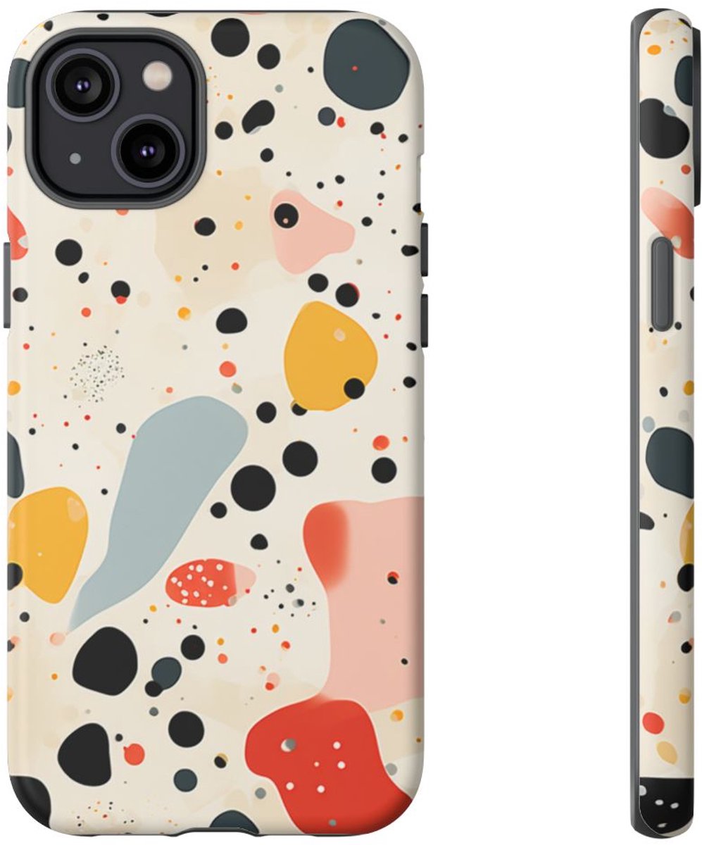 Kleurrijk Terrazzo-Patroon – Telefoonhoesje Geschikt voor iPhone 14 Plus
