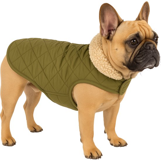 Manteau pour chien – Flamingo Bonnie – manteau pour chien – manteaux pour chien hiver – manteau pour chien imperméable – 35 cm – A:35cm B:34-38cm C:50-54cm – vert