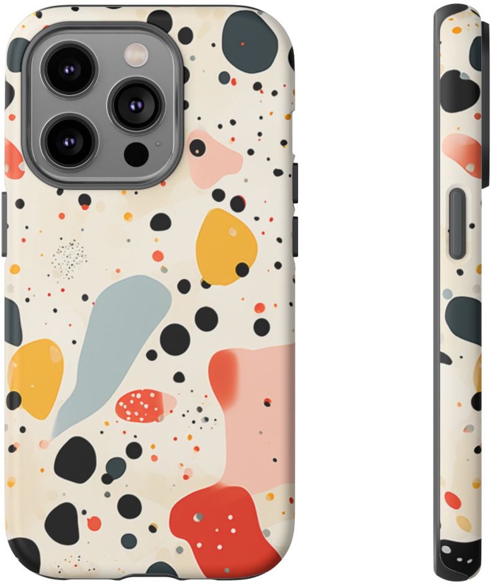 Kleurrijk Terrazzo-Patroon – Telefoonhoesje Geschikt voor iPhone 14 Pro