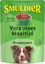 Smuldier Vers vlees Maaltijd Runderpens 300g | 6 st. | compleet | natvoer | vers vlees | zacht gestoomd