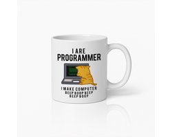 Grappige Programmeur Mok – “I Are Programmer” Kat Programmeert – Geeky Cadeau voor Developers en Coders