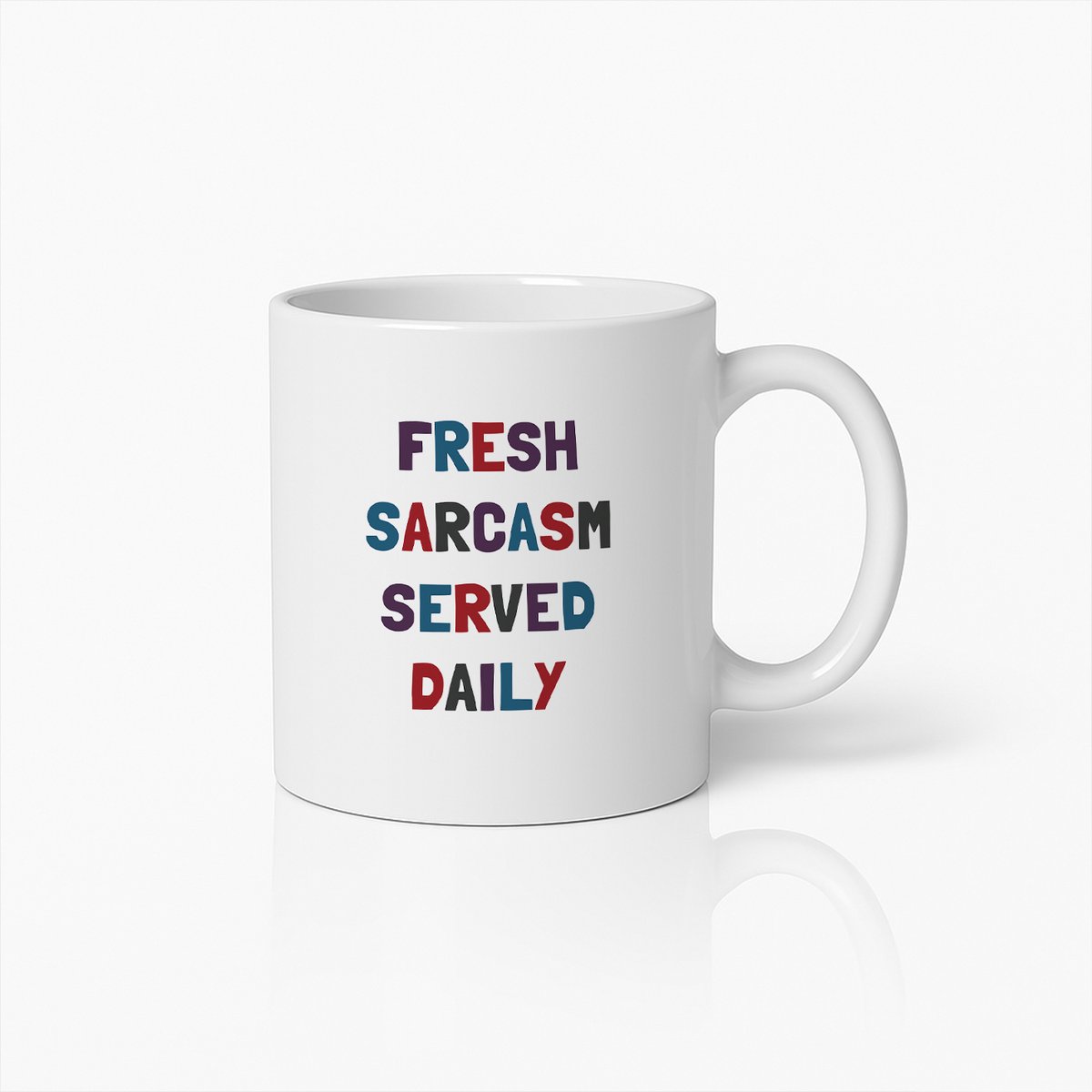 Verse Sarcasme Dagelijks Geserveerd 330ml Grappige Koffiemok – Humoristisch Cadeau