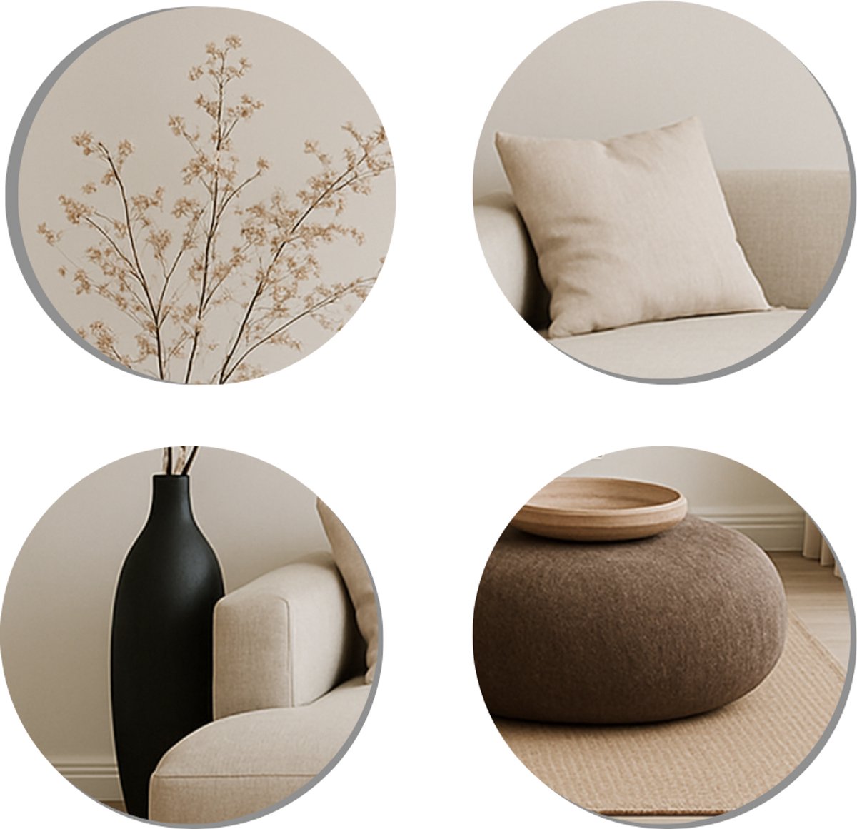 MISOU Plakspiegel - 4 stuks - 30x30cm - Deurspiegel - Zelfklevende spiegel - Hangend - Wandspiegel - Rond - Wanddecoratie - Miroir Mural - FLORA