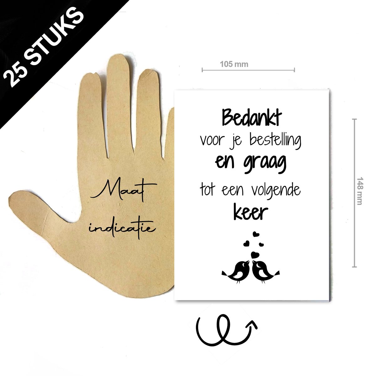 Thank You Cards, 108 stuks bruin kraftpapier bedankkaarten met enveloppen en stickers, 6 stijlen ontwerpen blanco kaarten voor bruiloft, gratitude groeting bruid, verjaardag