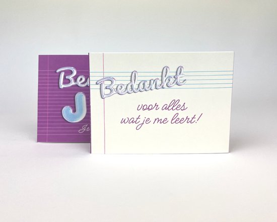 Merci Minibox 5 - Bedankje Juf - Chocolade bedankje - 5PACK