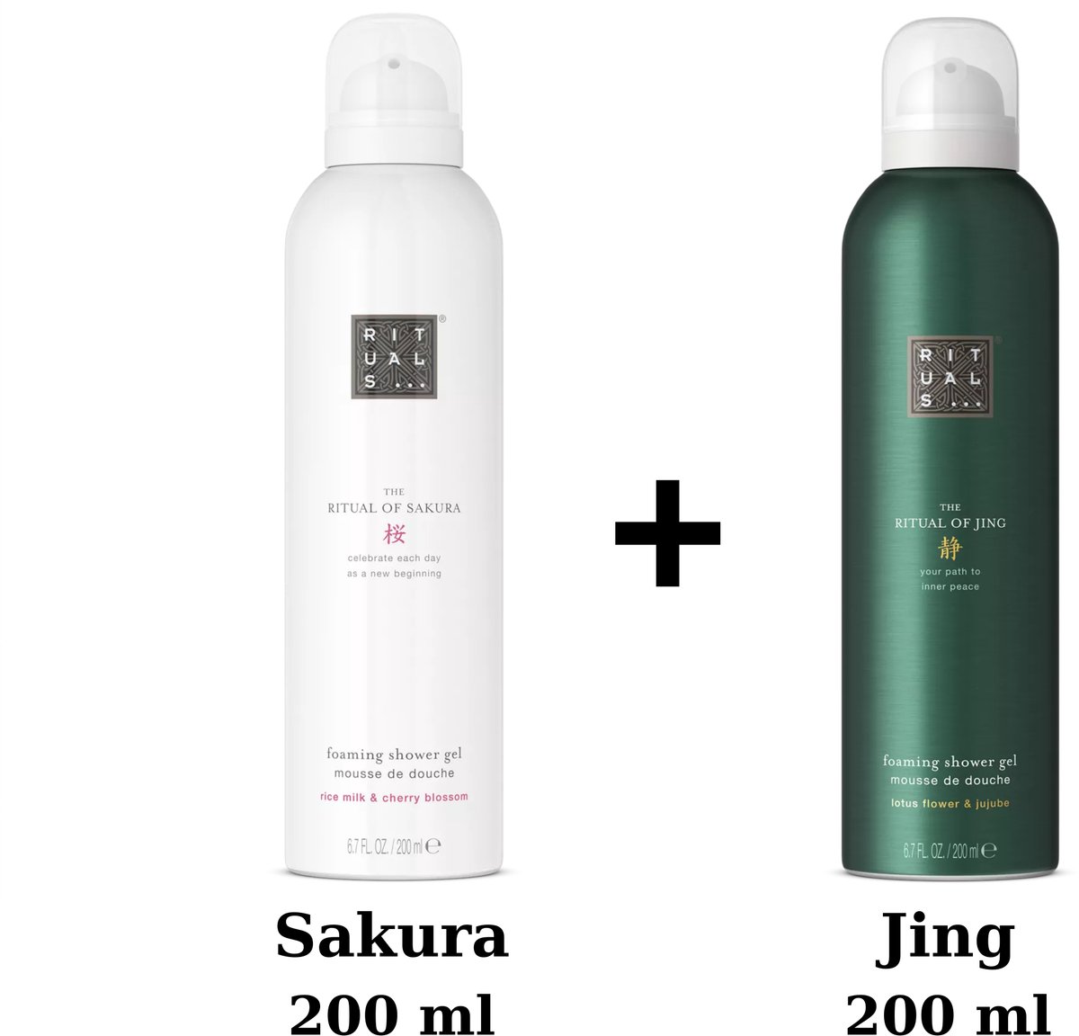 Rituals - Duo Set - Sakura Shower Gel 200 ml + Jing Shower Gel 200 ml - Douchegel - Doucheschuim