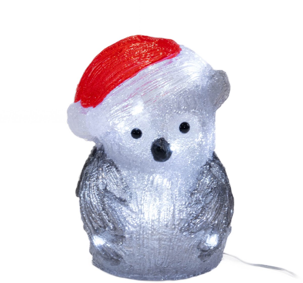 Verlichte kerstdecoratie, uil, 24,7 cm
