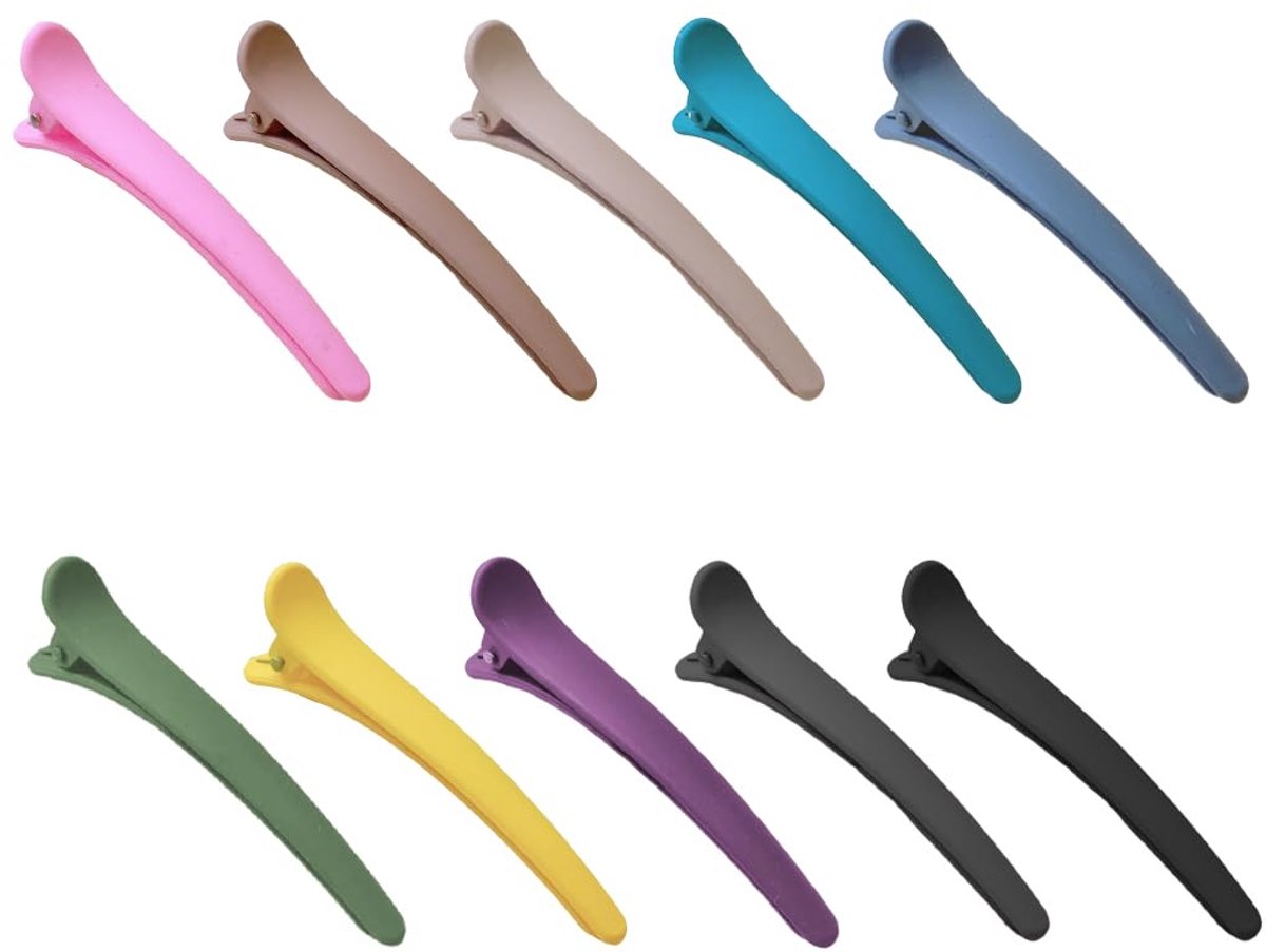 Duckbill Clips 10 Stuks - Kleurrijke Plastic Haarspelden - Niet-slip Ontwerp