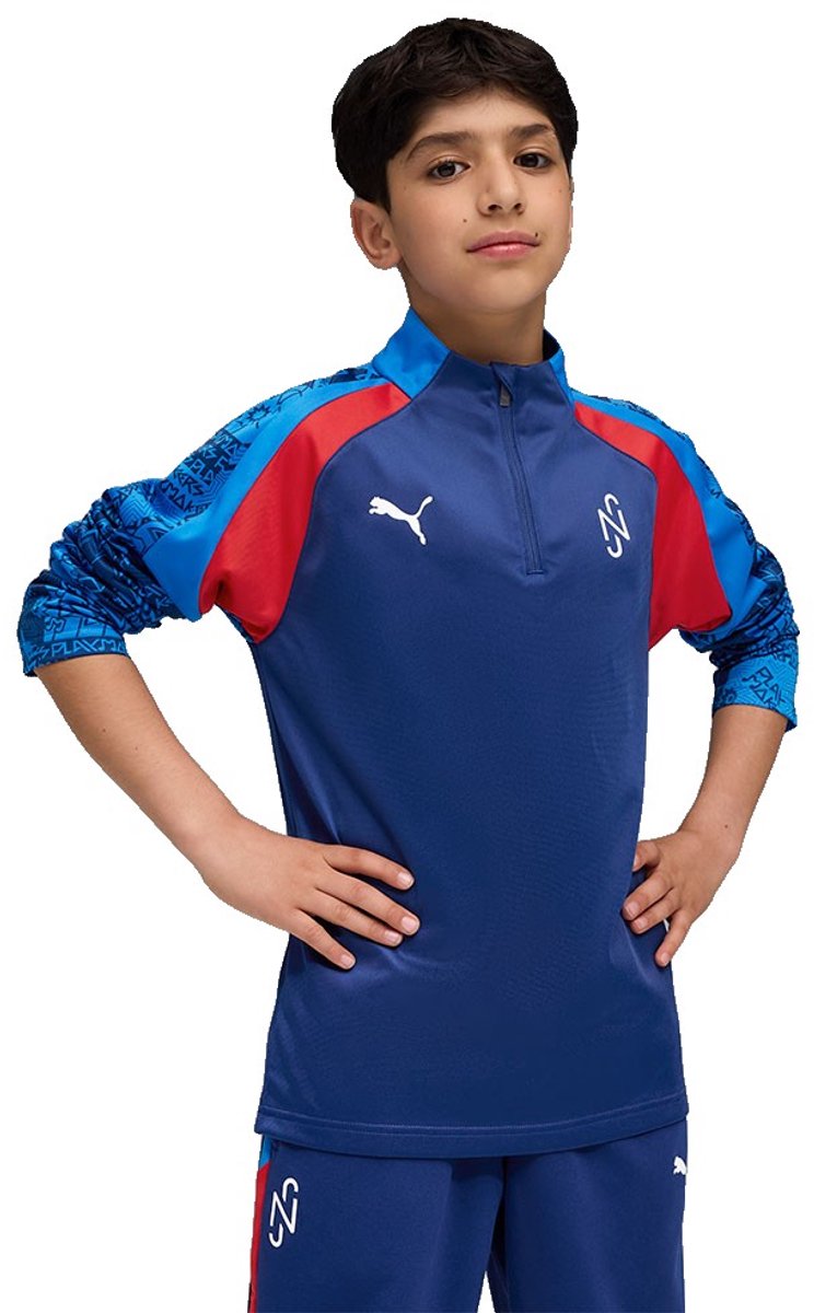 PUMA NEYMAR JR PLAYMAKER SWEATSHIRT 1/4 ZIP JR 66031110 r Blauw