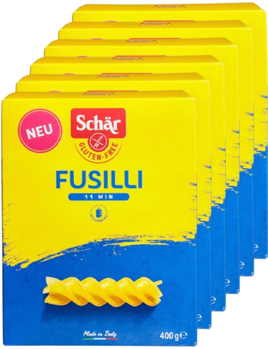 Schär | Glutenvrij | Fusilli | 6 stuks | 6 x 400 g