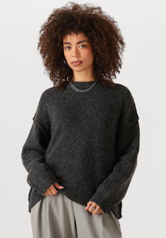 My Essential Wardrobe Palomamw Knit Pullover Truien & vesten Dames - Sweater - Hoodie - Vest- Donkergrijs - Maat XL