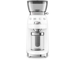 SMEG CGF03WHEU Elektrische Koffiemolen - Koffiebonenmaler - 30 Maalstanden - RVS Kegelmaalwerk -…